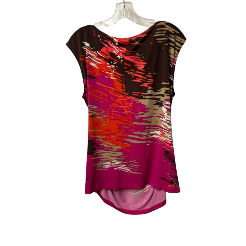 Chaus New York Sleeveless Cowl Pleats Career Shell Top Blouse Womens XL - Picture 3 of 12